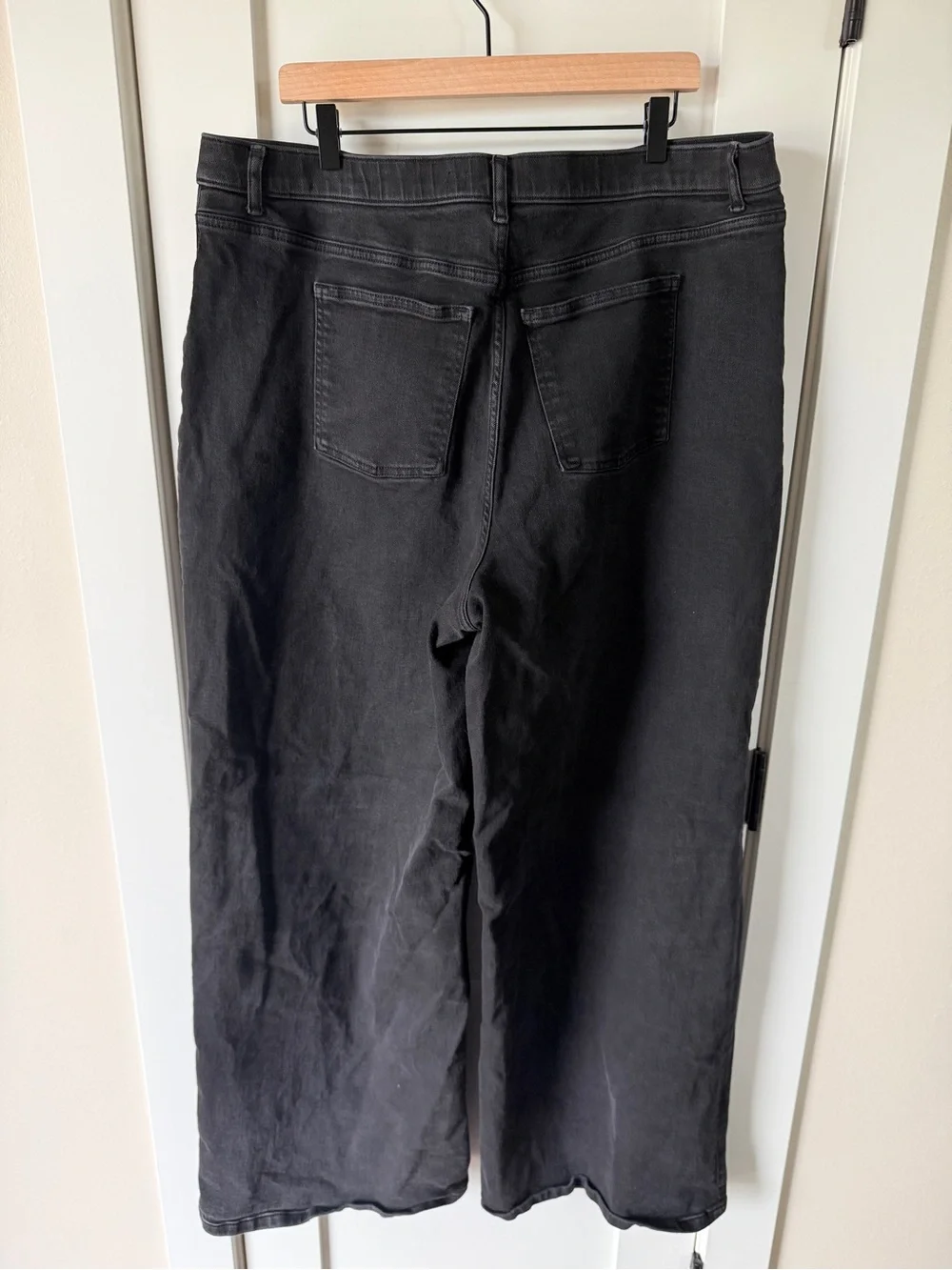 Spanx Tall Wide Leg Jean Black Wash 2X